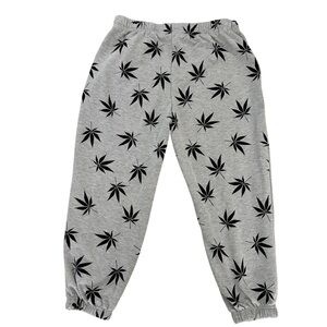 Dolls Kill Weed Leaf Joggers